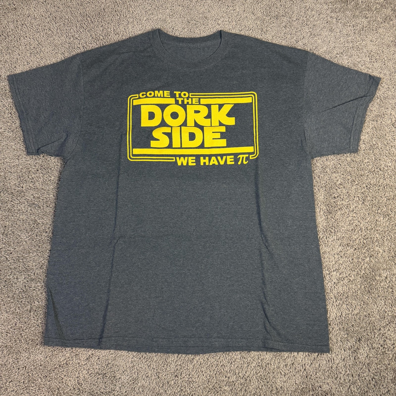 Come To The Dork Side Shirt Mens Xl Gray We Have Pi Math Science Nerd Casual